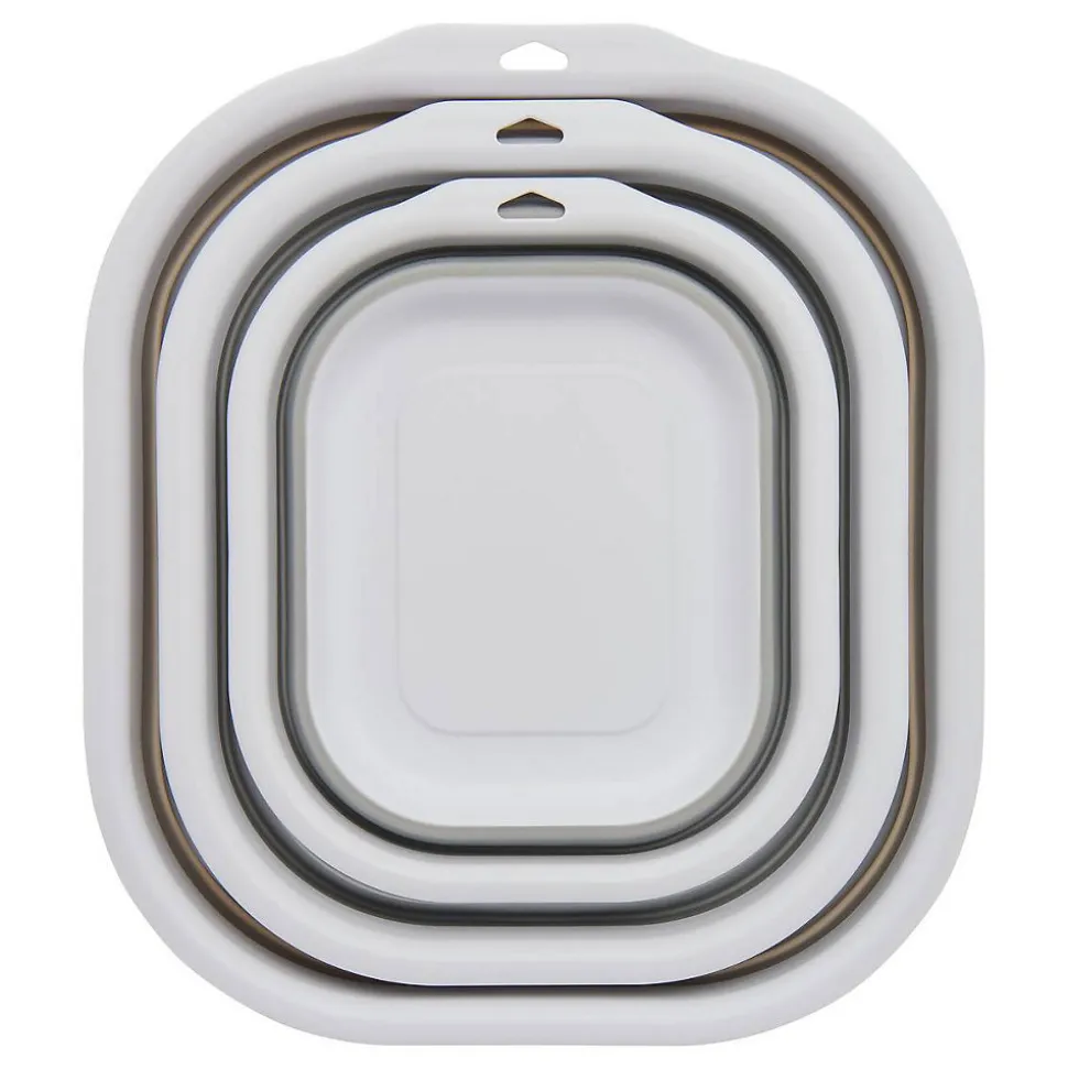 Lot de 3 Bassines Retractable Grises 3+5+10L - Gris- 5five