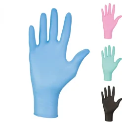Lot de 2 boites de 100 gants en nitrile jetables - non poudrés - Taille S - Bleu - Vivezen