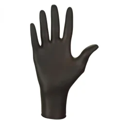 Lot de 2 boites de 100 gants en nitrile jetables - non poudrés - Taille S - Noir - Vivezen
