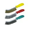 Lot de 3 Brosses à Main Ergonomiques - WOLFCRAFT - Fils d'acier - 125mm - Gris