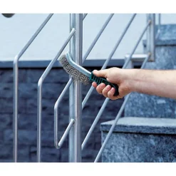 Lot de 3 Brosses à Main Ergonomiques - WOLFCRAFT - Fils d'acier - 125mm - Gris