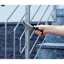 Lot de 3 Brosses à Main Ergonomiques - WOLFCRAFT - Fils d'acier - 125mm - Gris