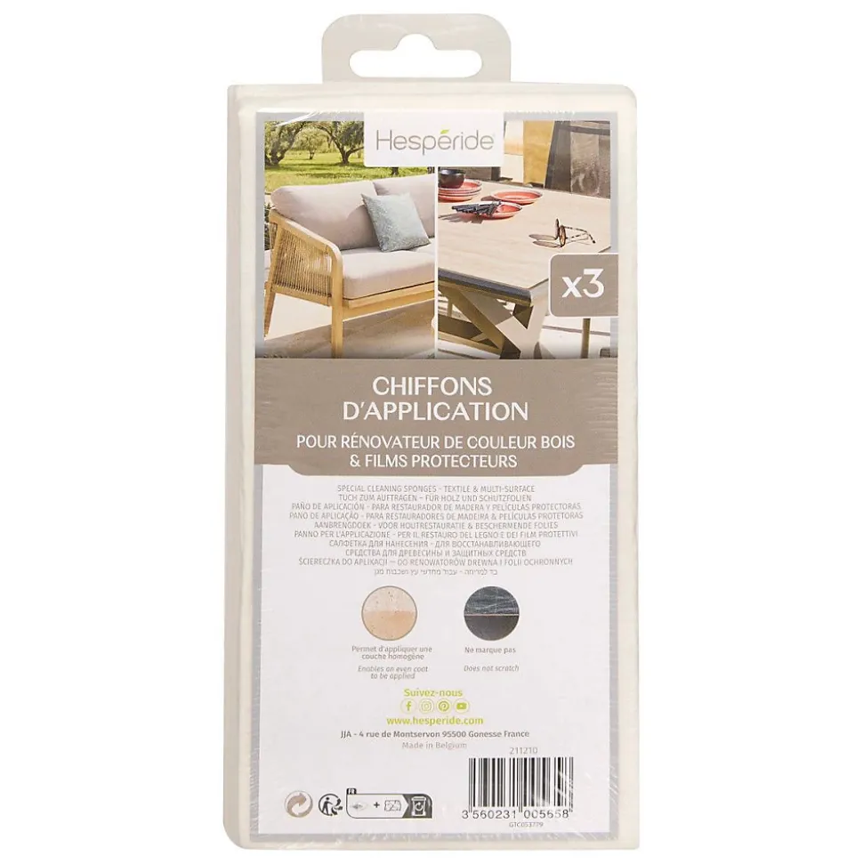 Lot de 3 chiffons d'application - Hespéride