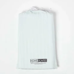 Lot de 2 draps housse lit bébé en coton égyptien 330 fils bleu, 70 x 140 cm - HOMESCAPES