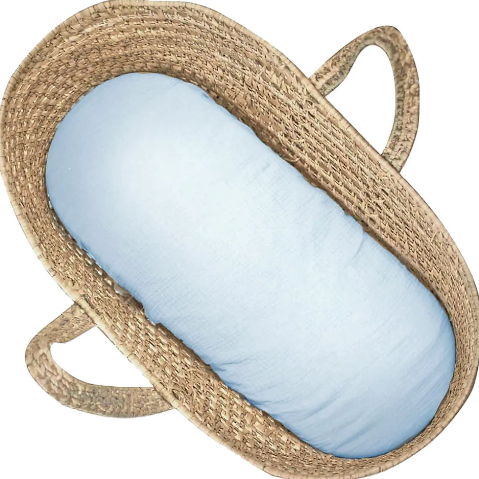 Lot de 3 Draps housses couffin en gaze de coton Uni