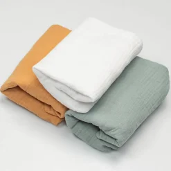 Lot de 3 Draps housses couffin en gaze de coton Tendance