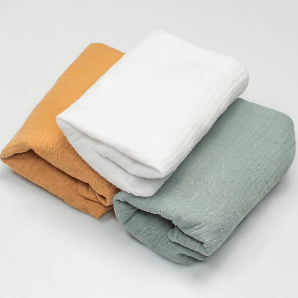 Lot de 3 Draps housses couffin en gaze de coton Tendance