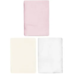 Lot de 3 Draps housses couffin en gaze de coton Pastel