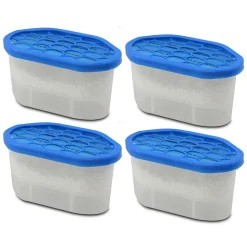Lot de 4 déshumidificateur pour l'humidité, absorbeur d'humidité 180 gr, capacité 350 ml - L 15 x Profondeur 8.5 x Hauteur 8.5 cm