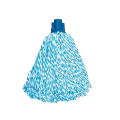 Lot de 24 franges à serpillière de rechange en microfibre Bleu
