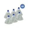 Lot de 6 franges en coton écru 220g