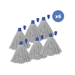 Lot de 6 franges en coton blanc 220g