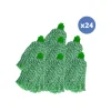 Lot de 24 franges en microfibre vert