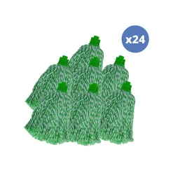 Lot de 24 franges en microfibre vert