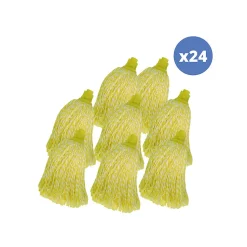 Lot de 24 franges en microfibre jaune