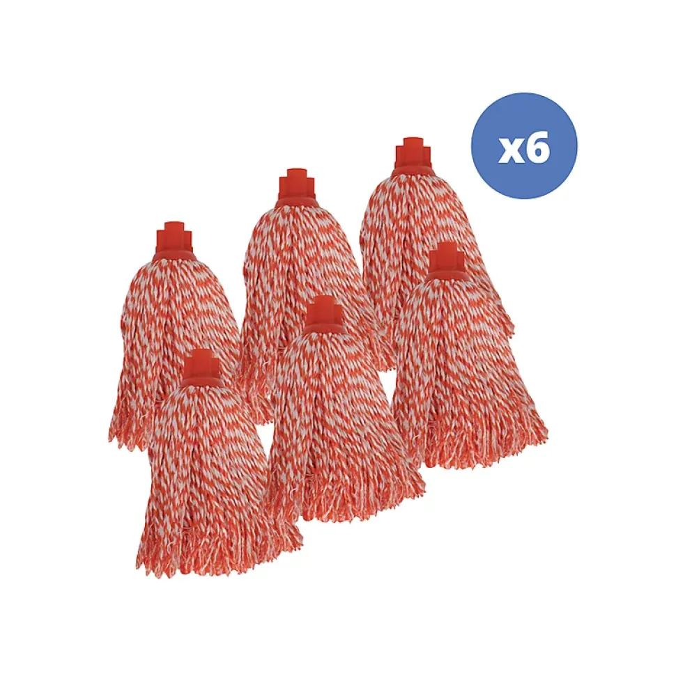 Lot de 6 franges en microfibre rouge