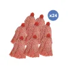 Lot de 24 franges en microfibre rouge