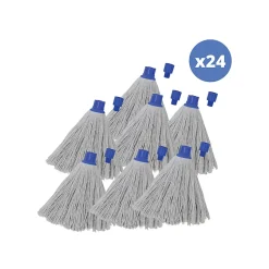 Lot de 24 franges en viscose bleu