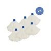 Lot de 6 franges microfibre blanc 150g
