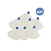 Lot de 24 franges microfibre blanc 150g