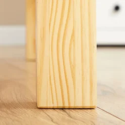 Lot de 2 lits superposables 90x190 cm RINO en pin massif, vernis naturel