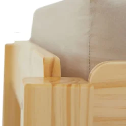 Lot de 2 lits superposables 90x190 cm RINO en pin massif, vernis naturel