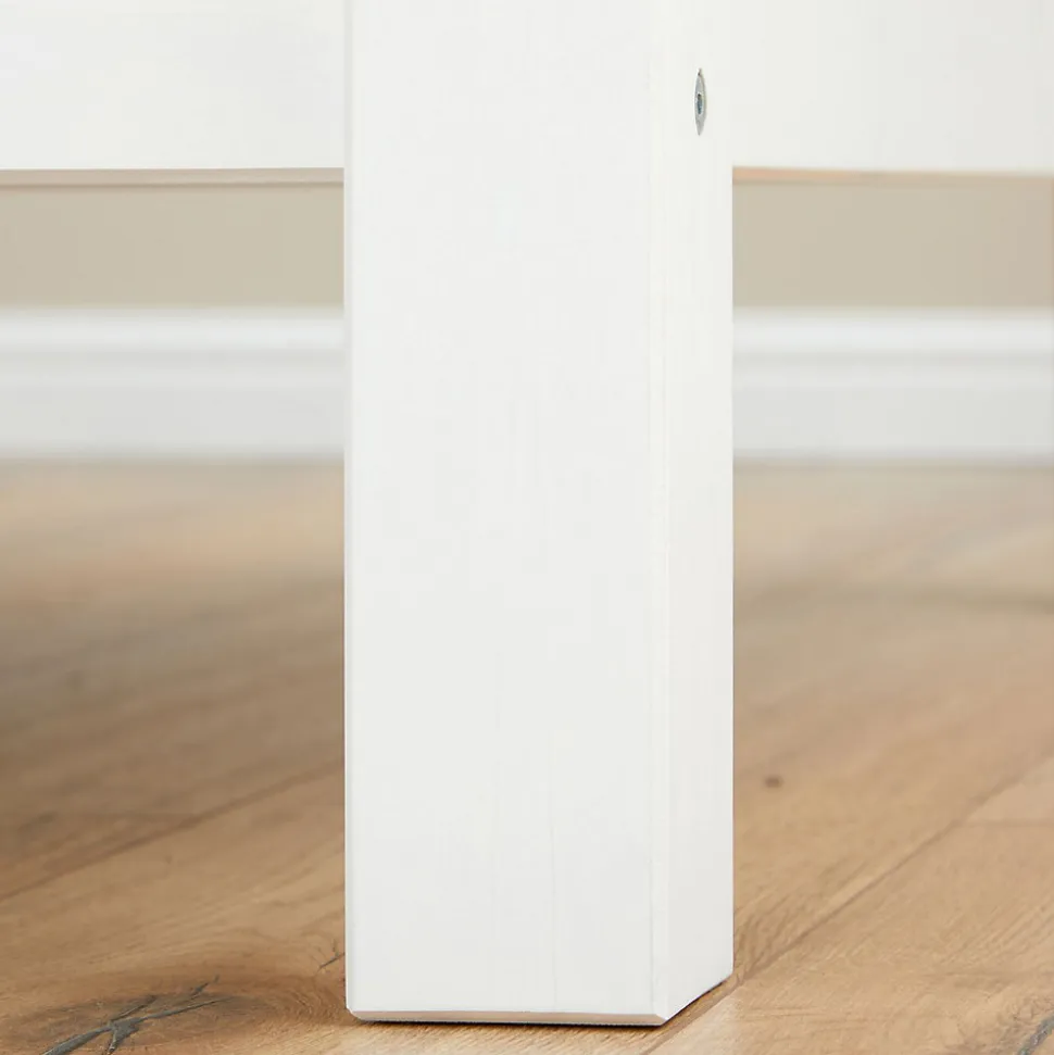 Lot de 2 lits superposables 80x190 cm RINO en pin massif lasuré blanc