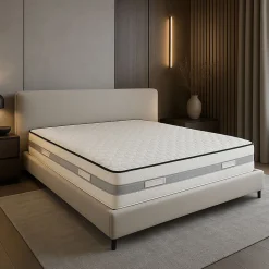 Lot de 2 Matelas 100x200 Mousse à Mémoire de Forme 50 Kg/m3 + Poli Lattex Indéformable - Soutien Ferme - Hauteur 23 cm 100 200 Kin