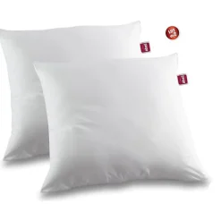 Lot de 2 oreillers anti-acariens - 60 x 60 cm - 100% coton traité Bio - ABEIL