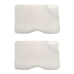 Lot de 2 oreillers avec taies d'oreiller en bambou et taie d'oreiller en coton - INPHYSIO Confort Plus