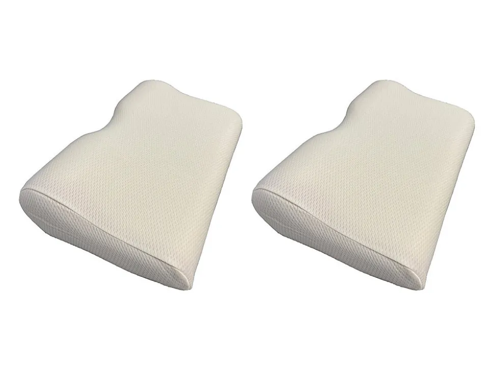 Lot de 2 oreillers DODO - maintien parfait tête - indéformable - L. 52 x H.32 cm - PERFECT POSITION