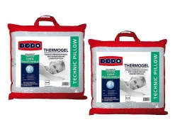 Lot de 2 oreillers DODO mémoire de forme effet fraicheur - 60x 60 cm - FRESH