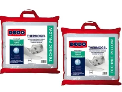 Lot de 2 oreillers DODO mémoire de forme effet fraicheur - 60x 60 cm - FRESH