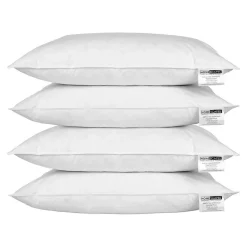 Lot de 4 oreillers en plumes de canard, 50 x 75 cm - HOMESCAPES