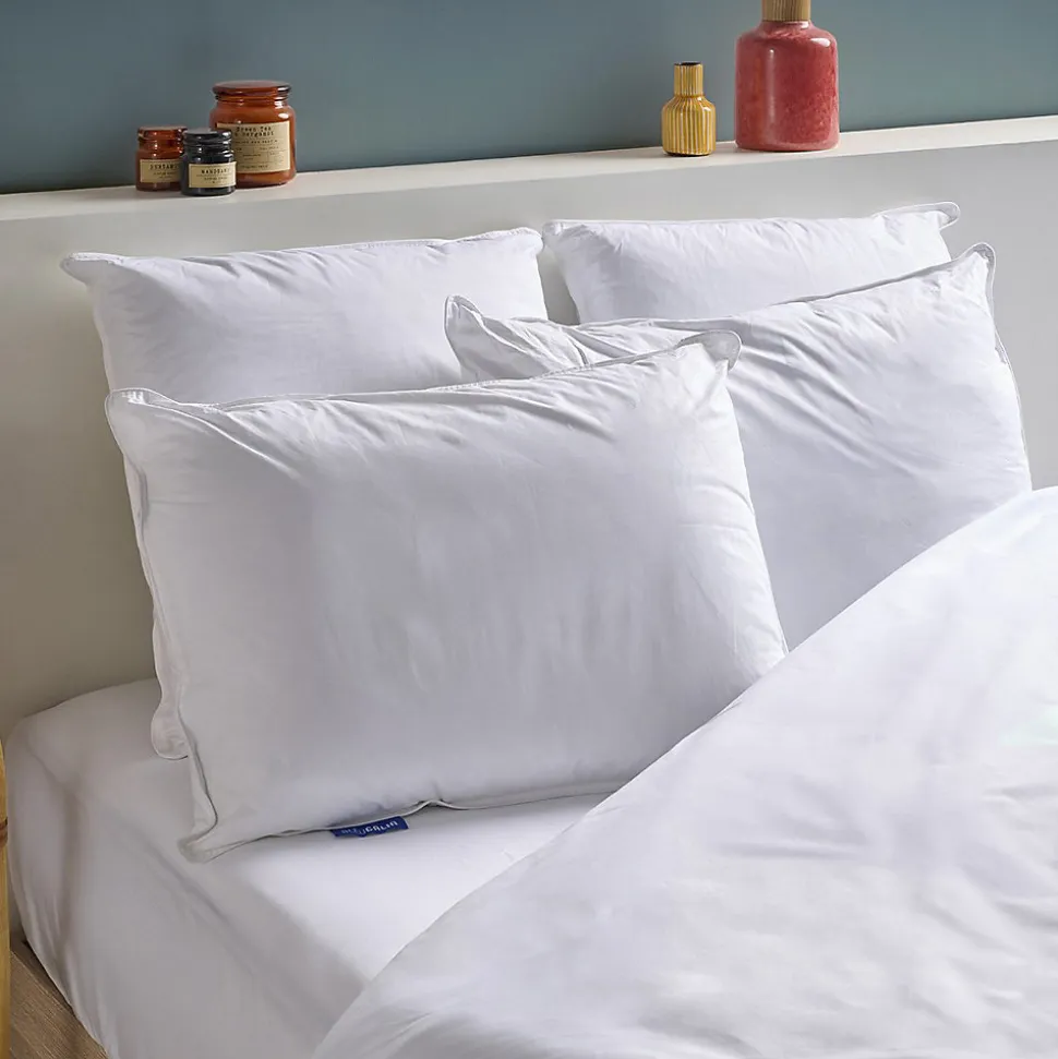 Lot de 2 Oreillers Mémoire de Forme Mixte ANTI-ACARIENS 50x70cm