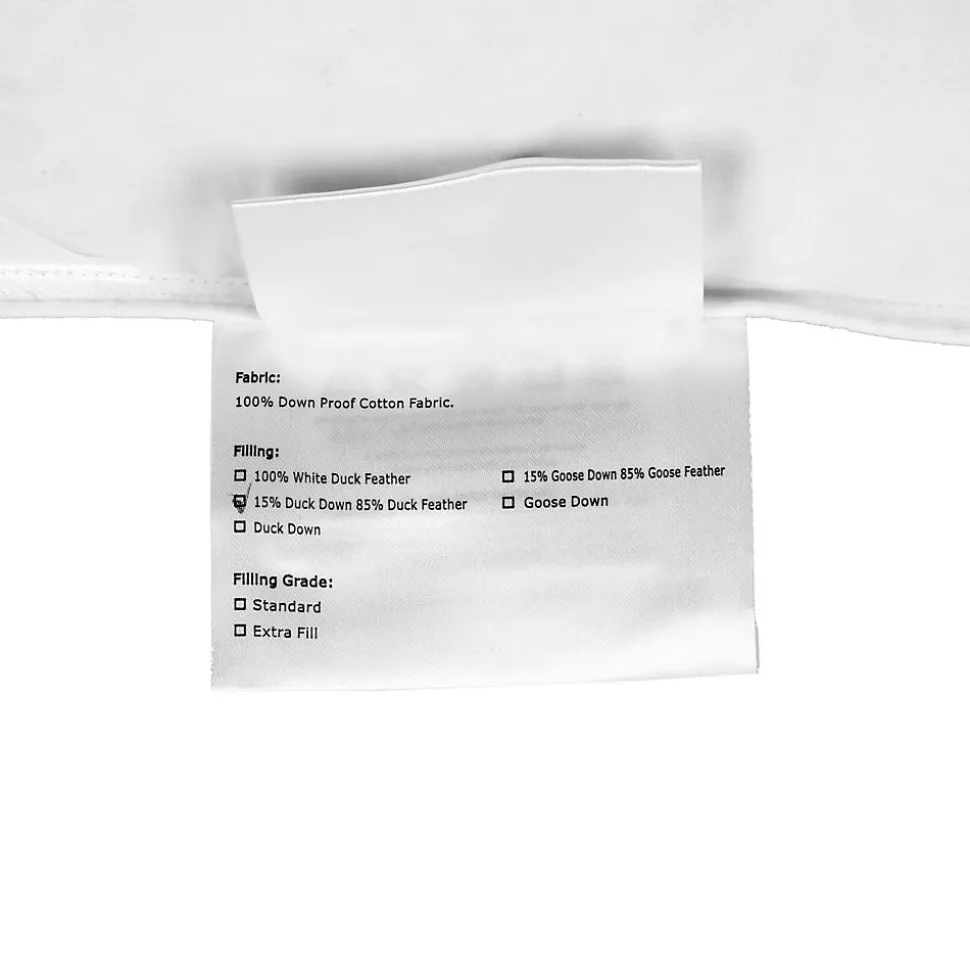 Lot de 2 oreillers naturels en plumes et duvet de canard, 50 x 75 cm - HOMESCAPES