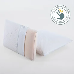 Lot de 2 oreillers Sérénité 40x60 cm Mémoire de forme