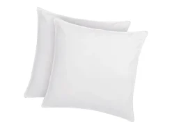 Lot de 2 oreillers traitement anti-acariens naturel Greencare - 60 x 60 cm - 550 gr - Blanc - coton - AZYLIA
