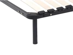 Lot de 4 pieds cylindriques pour cadre à lattes - Noirs - BOLGARE