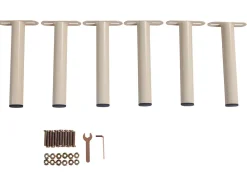 Lot de 6 pieds cylindriques pour cadres à lattes - Beige - BOLGARE
