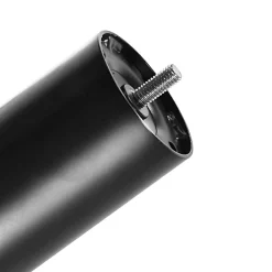 Lot de 4 pieds de lit à visser pour sommier tapissier couleur noir - Hauteur 40 cm x diamètre 5 cm, pas de vis de 10 mm