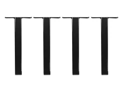 Lot de 4 pieds pour sommier cadre à lattes - Noir - APRANO de YSMÉE