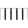 Lot de 6 pieds pour sommier cadre à lattes - Noir - APRANO de YSMÉE