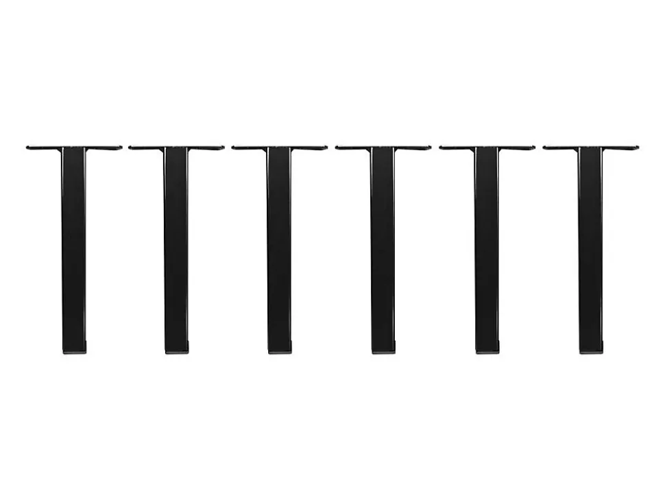 Lot de 6 pieds pour sommier cadre à lattes - Noir - APRANO de YSMÉE