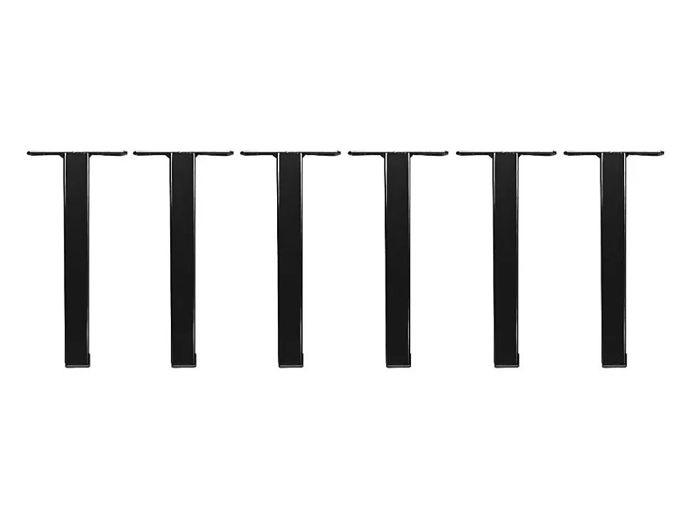 Lot de 6 pieds pour sommier cadre à lattes - Noir - APRANO de YSMÉE