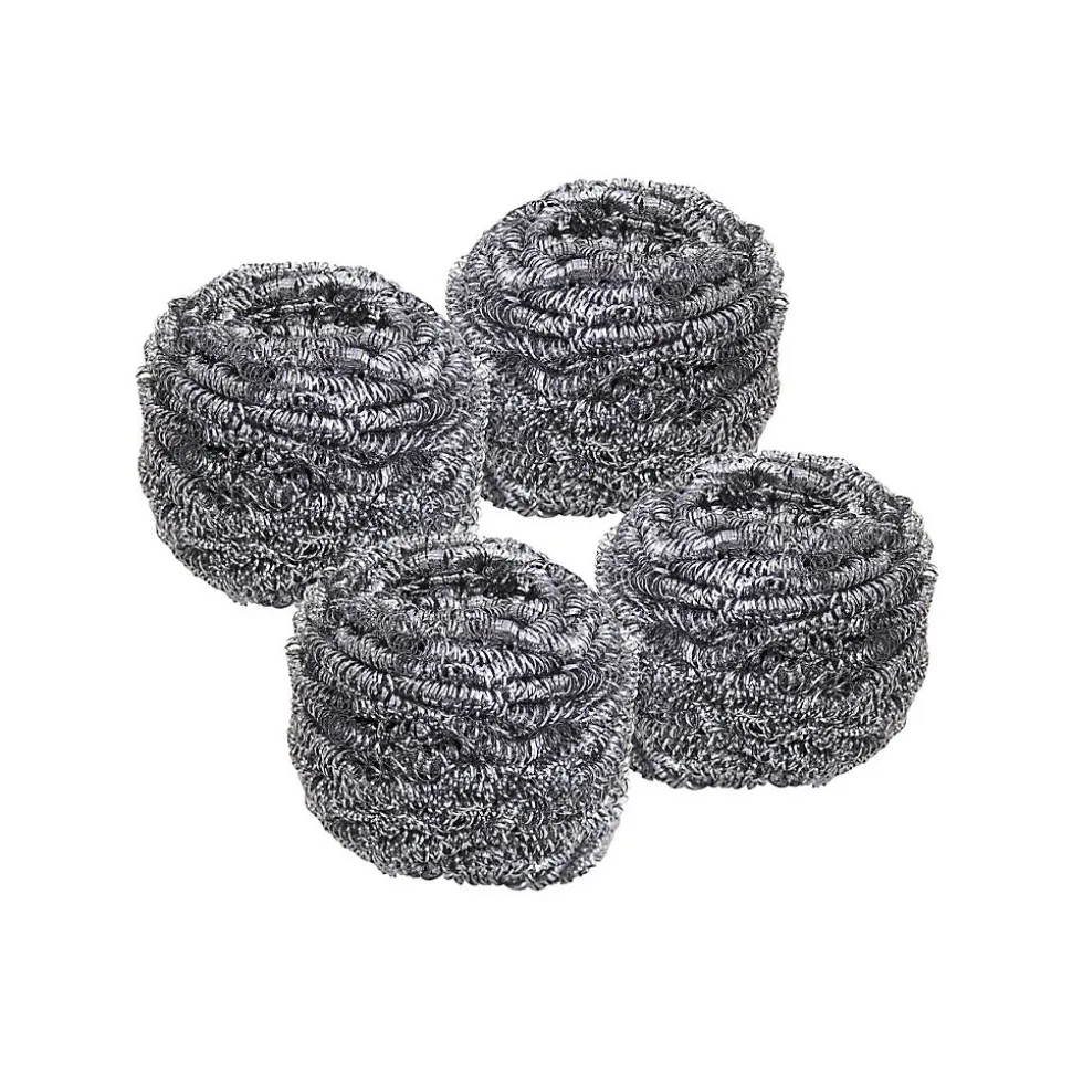 Lot de 4 éponges inox à récurer Fackelmann Tecno