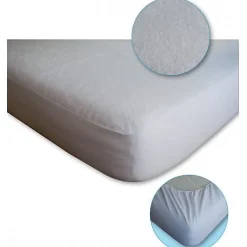 Lot de 2 Protèges matelas imperméable, absorbant et anti-acariens 160 x 200 cm