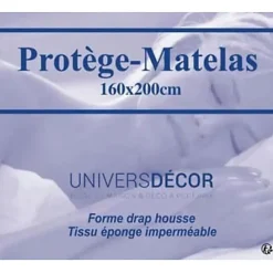 Lot de 2 Protèges matelas imperméable, absorbant et anti-acariens 160 x 200 cm