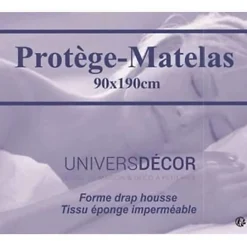 Lot de 2 Protèges matelas imperméable, absorbant et anti-acariens 90 x 190 cm