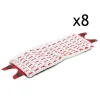 Lot de 8 recharge pour balai à plat, housse pour balai vapeur, rechange de nettoyage en microfibre -Longueur 45 x Profondeur 15 cm